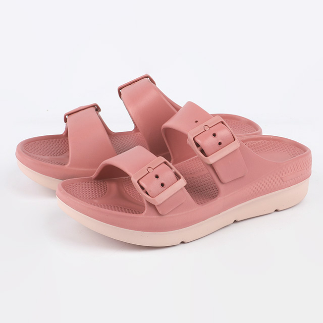 女式双色可调节双带凉拖