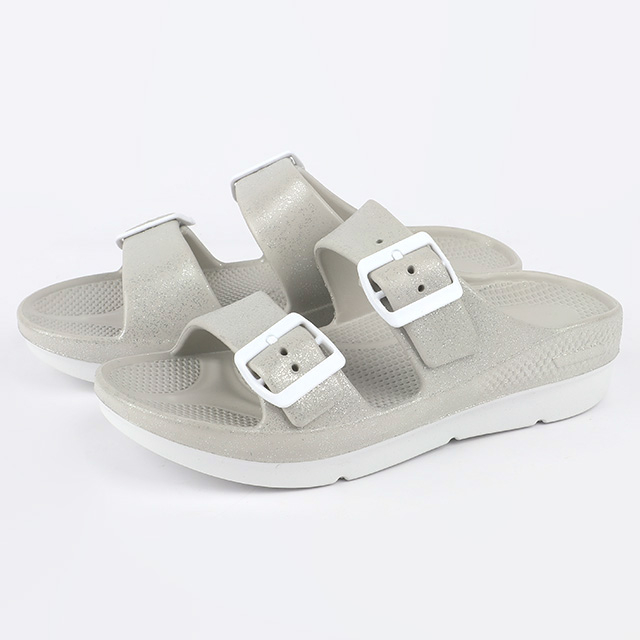 女式双色可调节双带凉拖