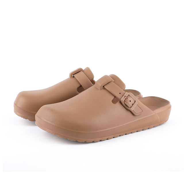 男士简约带扣木屐