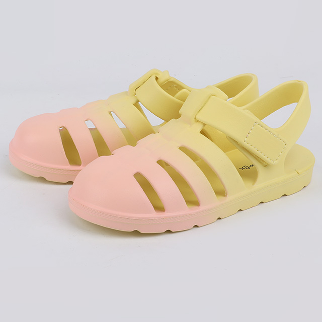 女童柔软渐变果冻木屐